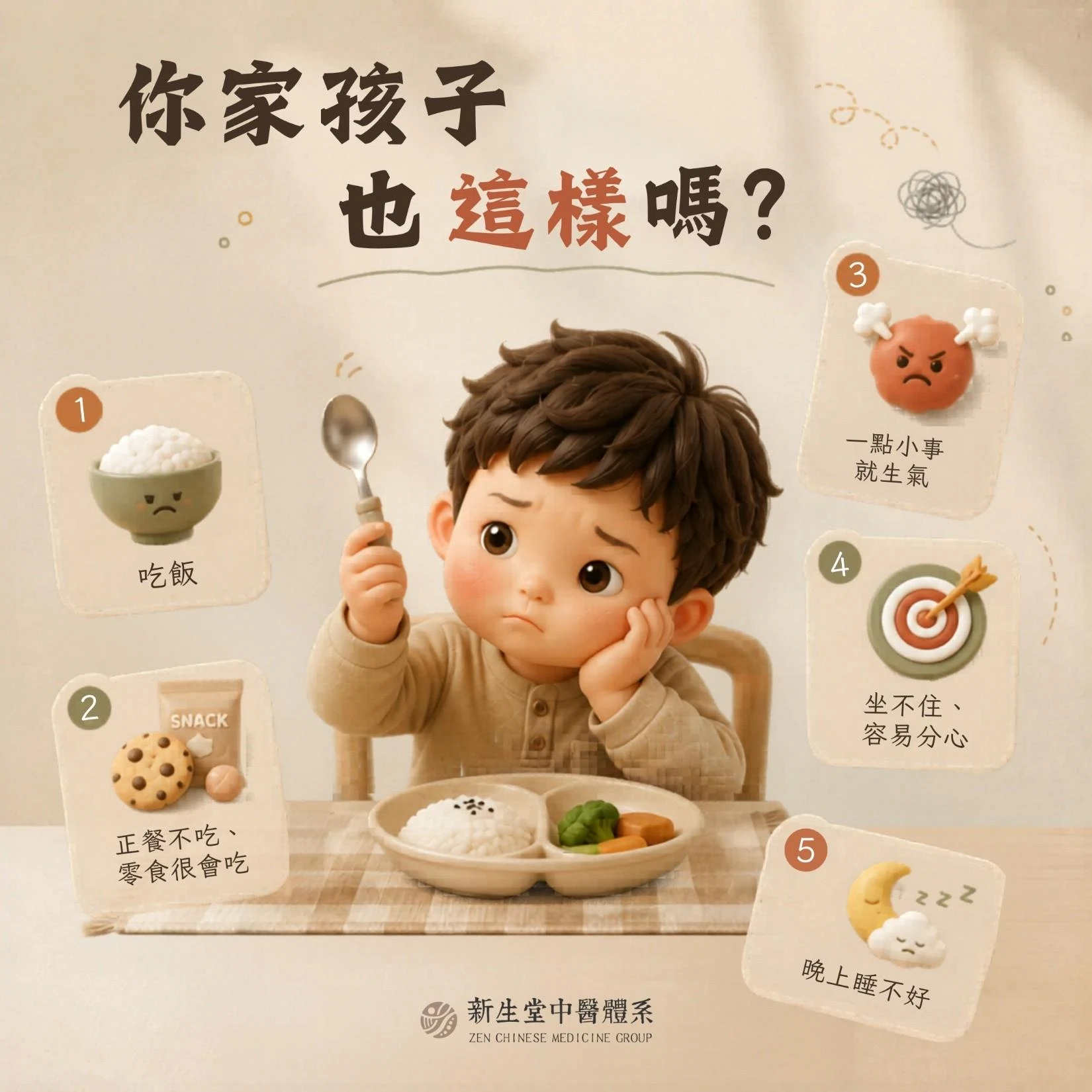 孩子吃飯慢、挑食又愛生氣？